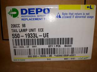 Recambio de piloto trasero izquierdo para peugeot 206 cc 2001-2007 referencia OEM IAM 16544033 16544033  2