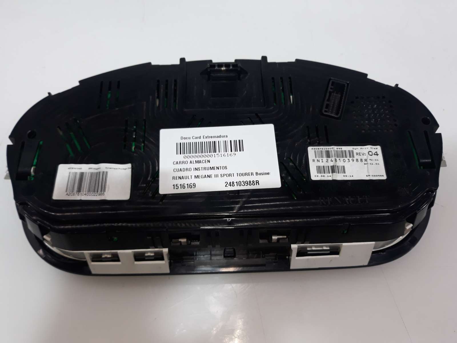 Recambio de cuadro instrumentos para renault megane iii sport tourer 2009-2018 business referencia OEM IAM 248103988R 248103988R Recambio de cuadro instrumentos para renault megane iii sport tourer 2009-2018 business referencia OEM IAM 248103988R 248103988R