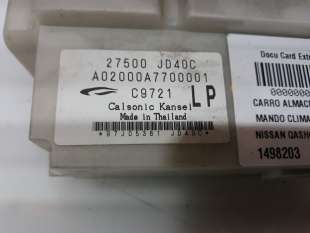 Recambio de mando climatizador para nissan qashqai+2 (jj10) 2008-2014 acenta referencia OEM IAM 27500JD40C 27500JD40C  2