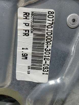 Recambio de elevalunas delantero derecho para nissan qashqai (j10) 2007-2014 acenta referencia OEM IAM 80770JD00A 80770JD00A  2