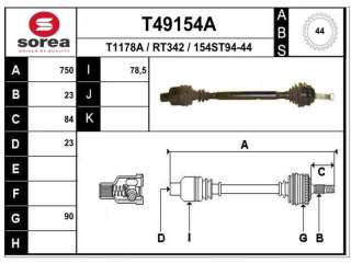 Recambio de transmision delantera derecha para renault scenic (ja..) 1999-2003 1.6 referencia OEM IAM 7700111918 R1277 