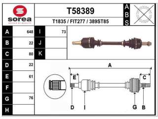 Recambio de transmision delantera izquierda para fiat grande punto (199) 2005-2012 1.4 referencia OEM IAM TRANSMISION F1194 