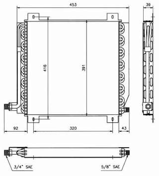 Recambio de condensador / radiador aire acondicionado para renault twingo (co6) 1993-2007 referencia OEM IAM 7700825961 35201 