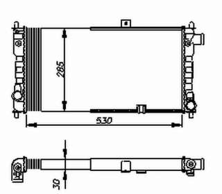 Recambio de radiador agua para opel kadett d 1979- referencia OEM IAM 1302189 54704 