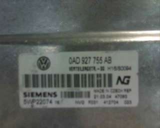Recambio de centralita motor uce para volkswagen touareg (7la) 2002-2007 tdi v10 referencia OEM IAM 0AD927755AB 5WP22074 