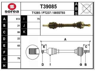 Recambio de transmision delantera izquierda para peugeot 206 berlina 1998-2010 x-line referencia OEM IAM 3272CS P1160 