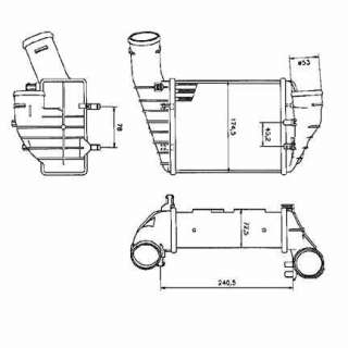 Recambio de intercooler para volkswagen passat berlina (3b2) 1996-2000 2.5 v6 tdi referencia OEM IAM 059145806 30131 