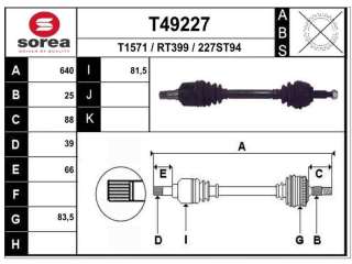 Recambio de transmision delantera izquierda para renault scenic ii 2003-2009 confort expression referencia OEM IAM 8200198016 R1