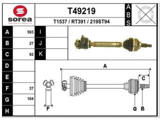Recambio de transmision delantera izquierda para renault laguna ii (bg0) 2001-2007 privilege referencia OEM IAM 7711135320 R1456