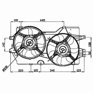 Recambio de electroventilador para chrysler voyager (gs) 1995-2001 2.4 referencia OEM IAM 04682593 47031 