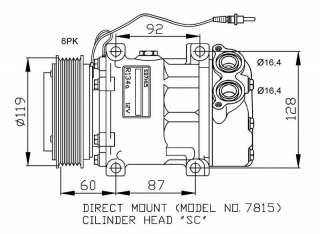 Recambio de compresor aire acondicionado para renault laguna (b56) 1994-1998 2.0 referencia OEM IAM 7700859676D 32279 
