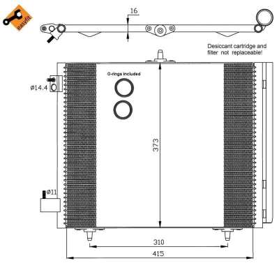 Recambio de condensador / radiador aire acondicionado para peugeot 207 2006-2012 xs referencia OEM IAM 9653035980 35405 