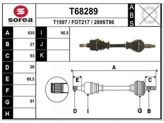 Recambio de transmision delantera izquierda para ford mondeo turnier (ge) 2000-2007 trend referencia OEM IAM 1600653 F2412 