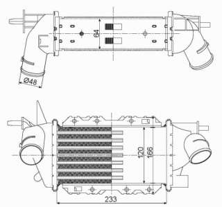 Recambio de intercooler para opel vectra b berlina 1995-2002 centenial referencia OEM IAM 52479105 30352 52475657