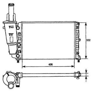 Recambio de radiador agua para fiat punto berlina (176) 1996-1999 55 s referencia OEM IAM 61856 58951 