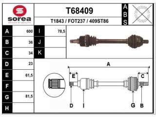 Recambio de transmision delantera izquierda para ford focus berlina (cap) 2004-2007 ghia referencia OEM IAM 1600572 F2178 