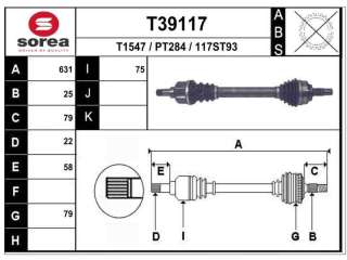 Recambio de transmision delantera izquierda para citroën c4 coupe 2004-2011 lx referencia OEM IAM 9636786780 P1270 
