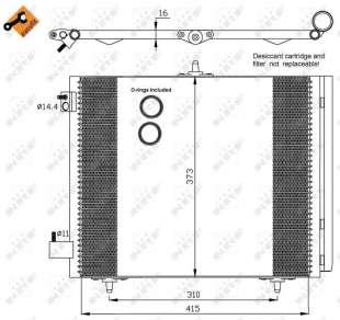 Recambio de condensador / radiador aire acondicionado para peugeot 1007 2005-2010 dolce referencia OEM IAM 9680713180 35405 