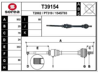 Recambio de transmision delantera derecha para peugeot 5008 2009-2017 access referencia OEM IAM 9661107480 P1509 