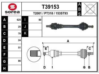 Recambio de transmision delantera izquierda para peugeot 5008 2009-2017 access referencia OEM IAM 9661107380 P1508 