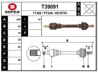 Recambio de transmision delantera izquierda para citroën c4 berlina 2004-2011 collection referencia OEM IAM 32724X P1274 