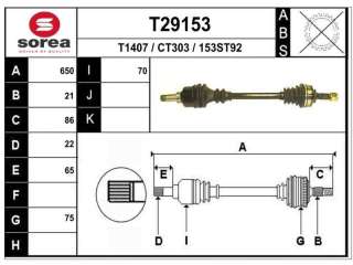 Recambio de transmision delantera izquierda para citroën c2 2003-2010 cool referencia OEM IAM 3272ET C1630 