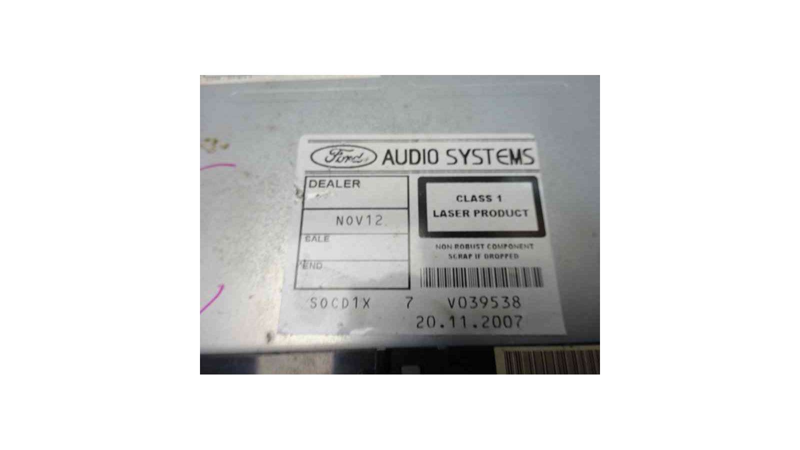 Recambio de sistema audio / radio cd para ford focus berlina (cap) 2004-2007 ghia referencia OEM IAM VP6M2F18C821AG   Recambio de sistema audio / radio cd para ford focus berlina (cap) 2004-2007 ghia referencia OEM IAM VP6M2F18C821AG