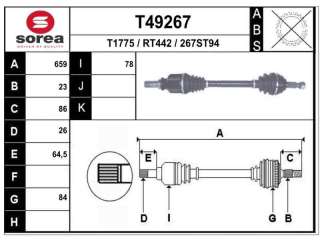 Recambio de transmision delantera izquierda para renault clio iii 2005-2016 emotion referencia OEM IAM 8200408417 213R1152 T4926