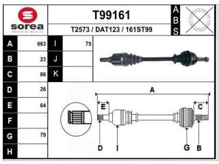 Recambio de transmision delantera izquierda para dacia logan mcv ii 2013- sl audacia referencia OEM IAM 8201535504 D1530 