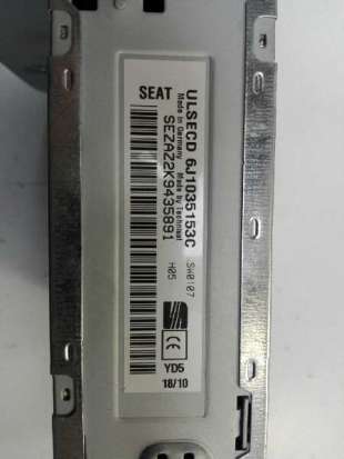 Recambio de sistema audio / radio cd para seat ibiza sc (6j1) 2008-2015 reference referencia OEM IAM 6J1035153C   2