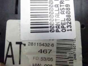 Recambio de pantalla multifuncion para opel astra gtc 2004-2008 sport referencia OEM IAM 13208089 281154326  2