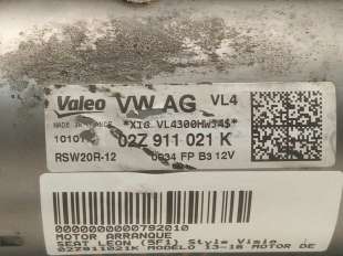 Recambio de motor arranque para seat leon (5f1) 2012- style visio referencia OEM IAM 02Z911021K   2