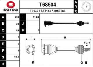 Recambio de transmision trasera derecha para suzuki sx4 rw (ey) 2006-2014 gl referencia OEM IAM 4410579J00 S3129 