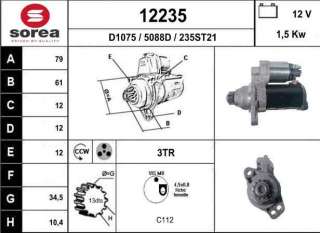 Recambio de motor arranque para volkswagen polo (6c1) 2014-2017 advance bluemotion referencia OEM IAM 02M911024Q 012217 S0001179
