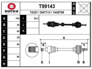 Recambio de transmision delantera izquierda para dacia duster ii 2017- essential referencia OEM IAM 391015061R D1542 