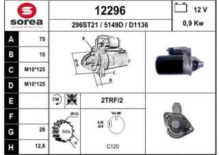 Recambio de motor arranque para kia rio (yb) 2016- 1.2 cat referencia OEM IAM 3610003101 ARF950123MD KI9009