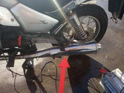 Recambio de tubo escape trasero para guzzi nevada 2005-2007 nevada 750 referencia OEM IAM GU31123060  