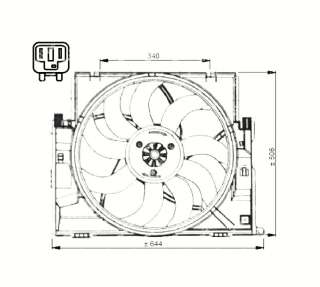 Recambio de electroventilador para bmw serie 1 lim. (f20) 2011-2015 116d referencia OEM IAM 7640503 47735 BW7591
