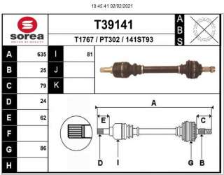 Recambio de transmision delantera izquierda para citroën c3 picasso 2007-2017 exclusive referencia OEM IAM 9656135280 T39141 P15