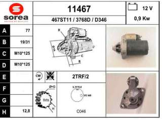 Recambio de motor arranque para hyundai accent (lc) 1999-2010 gt referencia OEM IAM 3610021740 M11106 HY9002