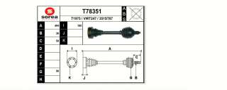 Recambio de transmision delantera izquierda para seat toledo (kg3) 2012- 1.6 tdi referencia OEM IAM 6R0407761A T78351 V1156