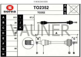 Recambio de transmision trasera derecha para toyota rav 4 (a3) 2005-2013 2.0 16v cat referencia OEM IAM 4233042050 TO2352  2