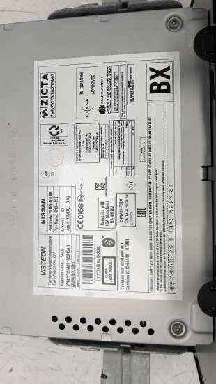 Recambio de sistema audio / radio cd para nissan qashqai (j11) 2013- 1.5 turbodiesel cat referencia OEM IAM 281854CA0A   2