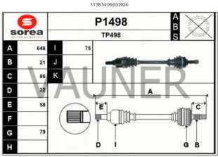 Recambio de transmision delantera izquierda para peugeot 208 2012-2019 1.2 12v vti referencia OEM IAM 9803959580 P1498  2