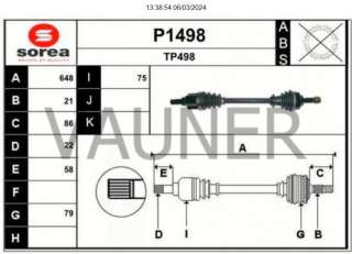 Recambio de transmision delantera izquierda para peugeot 208 2012-2019 1.2 12v vti referencia OEM IAM 9803959580 P1498 