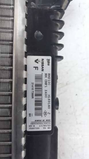 Recambio de radiador agua para renault kadjar 2015- 1.5 dci diesel fap energy referencia OEM IAM 214107399R 59254  2