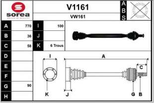 Recambio de transmision delantera derecha para audi a1 (8x) 2010-2014 referencia OEM IAM 6R0407762B 213V1161 