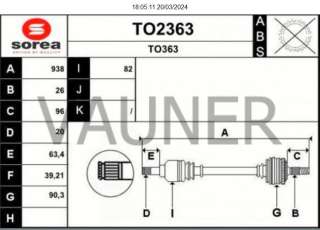 Recambio de transmision delantera derecha para toyota auris 2012-2019 1.4 turbodiesel cat referencia OEM IAM 434100F090 TO2363 