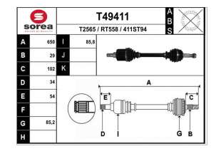 Recambio de transmision delantera izquierda para renault kadjar 2015- 1.5 dci diesel fap energy referencia OEM IAM 391011681R  