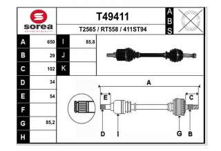 Recambio de transmision delantera izquierda para renault kadjar 2015- 1.5 dci diesel fap energy referencia OEM IAM 391011681R  